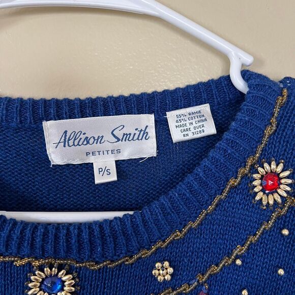 Allison Smith Vintage Beaded Sweater Size PS - Picture 2 of 4
